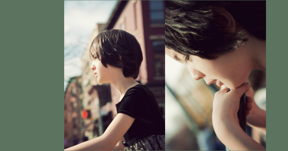 young girl in the city - child photography north shore chicago