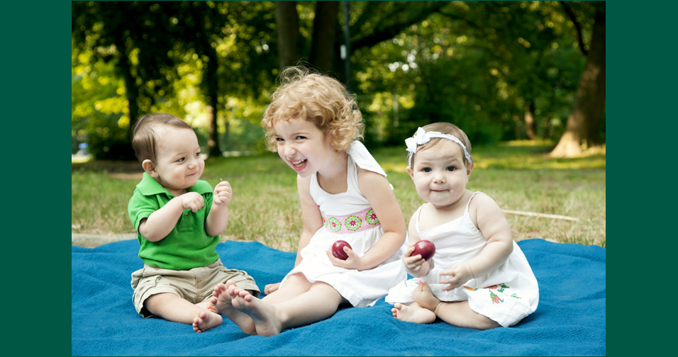 three siblings laughing together - brooklyn family photography