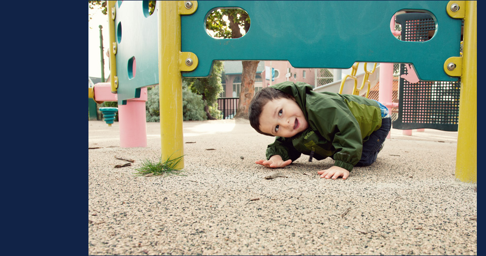 little boy on playground - silicon valley child photography