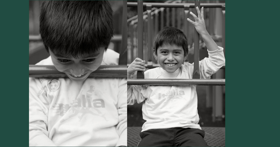 young boy in playground - family photography chicago